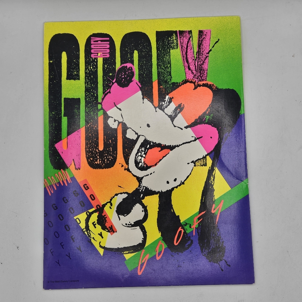 Rare Hard To Find Vintage '90s Mead Folder Featuring Goofy